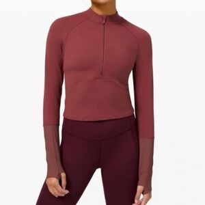 Lululemon it’s Rulu Red Maroon Long Sleeve 1/4 Zip